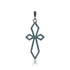 large blue diamond, black gold art deco cross on hinged bai <span class='visuallyhidden'>Call, text 323-404-2959 for shopping help.</span>